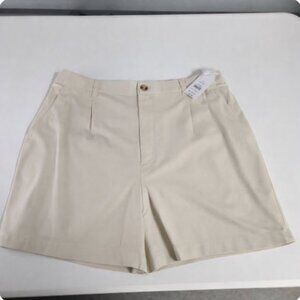 Time and Tru Women's Linen Shorts Size L (12-14) Papyrus Beige NWT